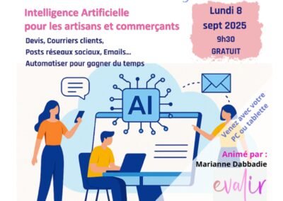 Atelier IA Sarlatech pour les artisans et commerçants